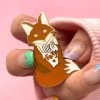 Lookin' Foxy Enamel Pin -Erstwilder EP0181 9000 Lookin FoxyEnamelPinHANDHELD