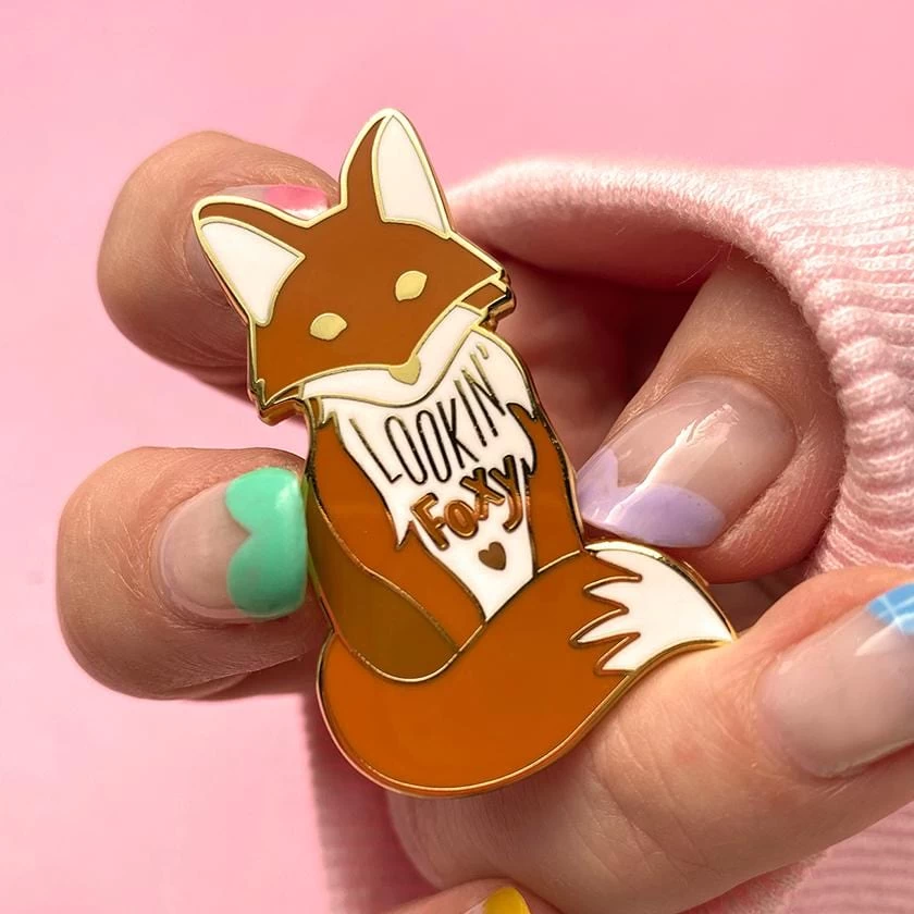 Lookin' Foxy Enamel Pin 3 Lookin' Foxy Enamel Pin