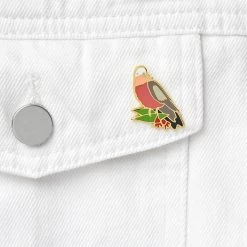 An Australian Christmas Bird Enamel Pin Pack - 5 Piece -Erstwilder EP0205 3