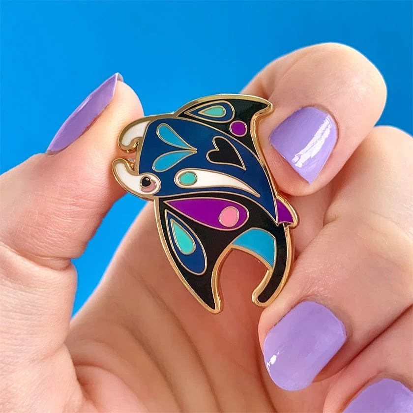 The Mercurial Manta Ray Enamel Pin 4 The Mercurial Manta Ray Enamel Pin - Image 2