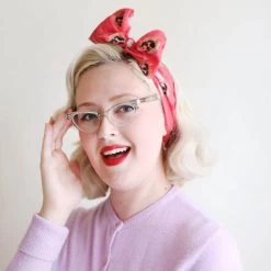 Picnic Portrait Head Scarf 8 Picnic Portrait Head Scarf -Erstwilder Erstwilder picnic Scarf Model3