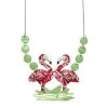 Flamboyant Flamingo FairNecklace -Erstwilder Erstwilder Flamboyant Flamingo Fair Necklace Pink Front