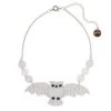 Oscar The Owl OracleNecklace -Erstwilder Erstwilder Oscar The Owl Oracle Necklace Cream White Front
