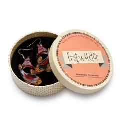 Playing Koi Earrings -Erstwilder Erstwilder Playing Koi Earrings Orange Yellow Box
