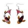 Playing Koi Earrings -Erstwilder Erstwilder Playing Koi Earrings Orange Yellow Front