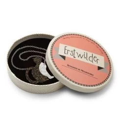 Purrfectly Content CatNecklace 7 Purrfectly Content CatNecklace -Erstwilder Erstwilder Purrfectly Content Cat Necklace Grey Black Box