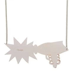 Roxy's Ray GunNecklace -Erstwilder Erstwilder Roxys Ray Gun Necklace Orange Yellow Back