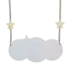 Space OdysseyNecklace -Erstwilder Erstwilder Space Odyssey Necklace Grey Black Back