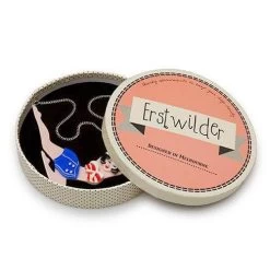 SynchronisedSabrinaNecklace -Erstwilder Erstwilder Synchronised Sabrina Necklace Cream Blue Red Box