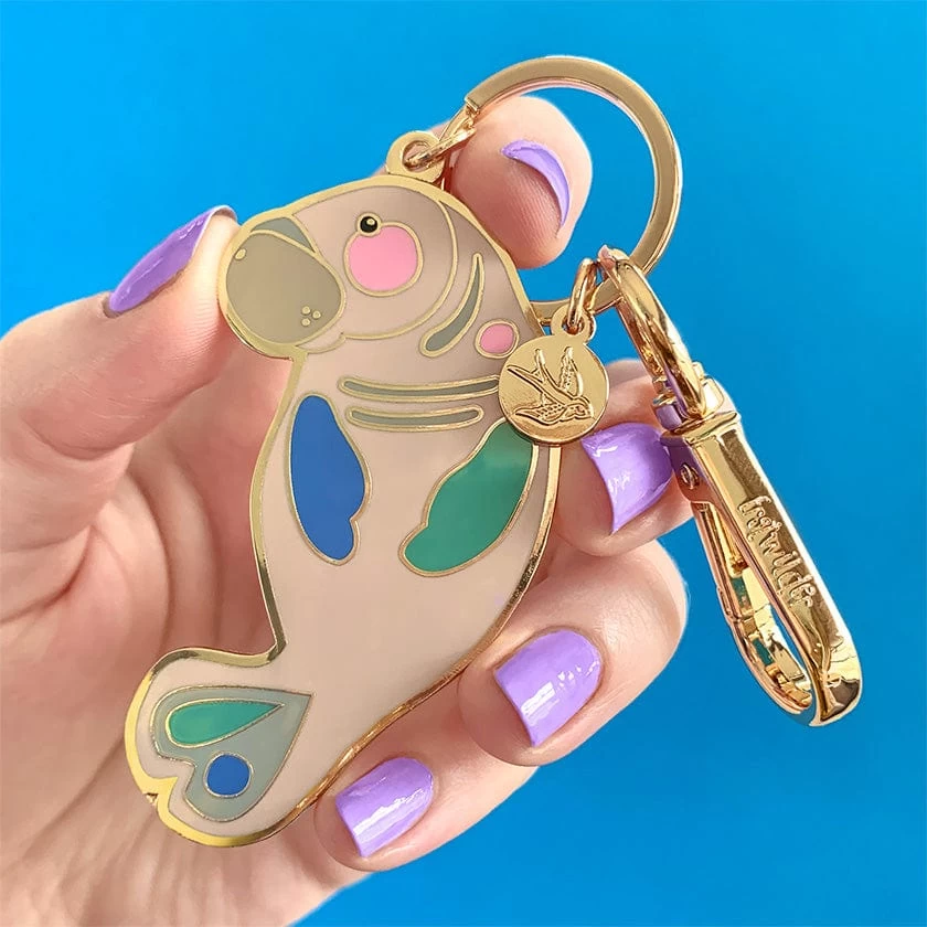 The Dutiful Dugong Enamel Key Ring 4 The Dutiful Dugong Enamel Key Ring - Image 2