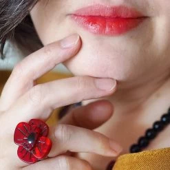 Remembrance Poppy Ring