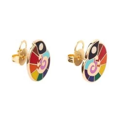 Carmel's Colourful Chameleon Enamel Stud Earrings -Erstwilder ad1eg10carmelscolourfulenamelstudearrings 2