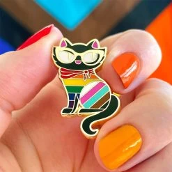 Elissa The Rainbow Cat Enamel Pin