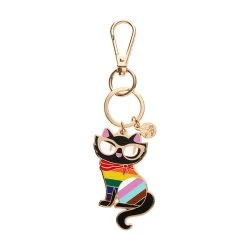 Elissa The Rainbow Cat Enamel Key Ring