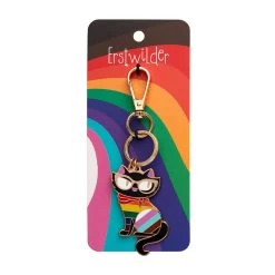 Elissa The Rainbow Cat Enamel Key Ring -Erstwilder ad1kr04elissatherainbowcatkeyring 3