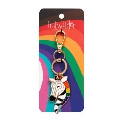 Zelda The Zestful Zebra Enamel Key Ring -Erstwilder ad1kr07zeldathezestfulzebraenamelkeyring 3