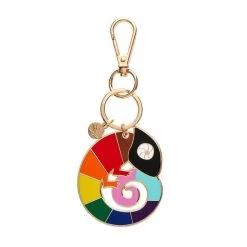 Carmel's Colourful Chameleon Enamel Key Ring
