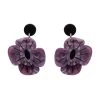 Remembrance Poppy Drop Earrings -Erstwilder af1eg04remembrancepoppydropearrings purple 1