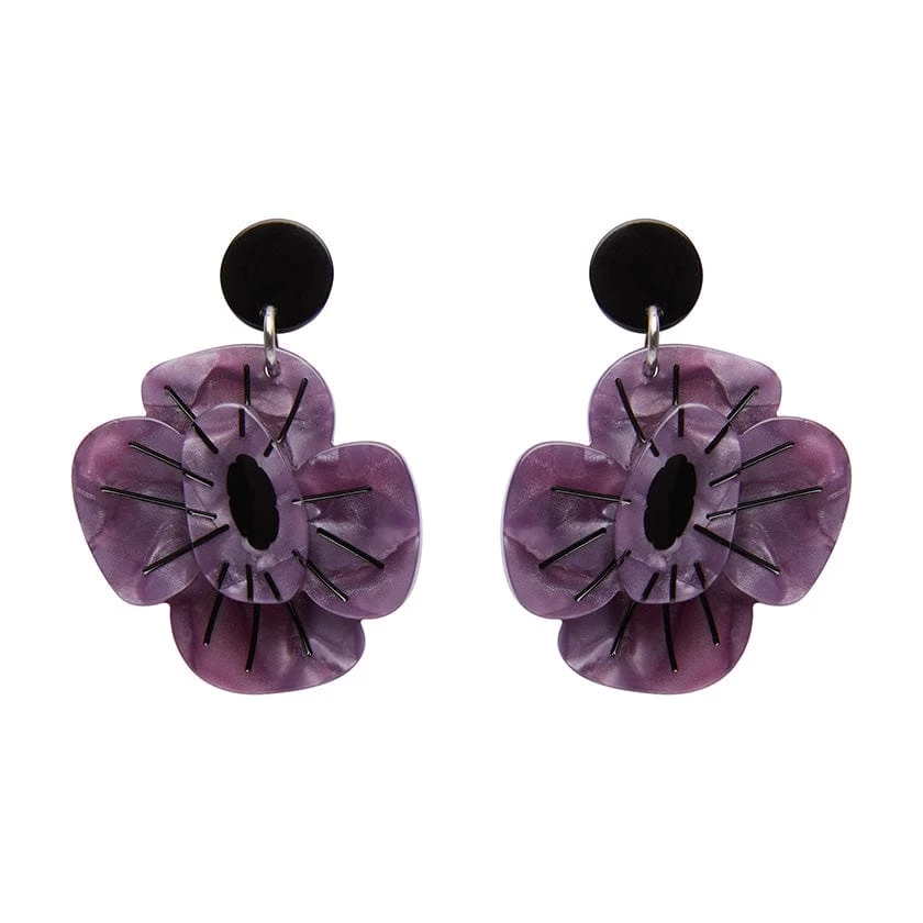 Remembrance Poppy Drop Earrings 3 Remembrance Poppy Drop Earrings