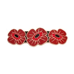 Remembrance Poppy Enamel Hair Barrette