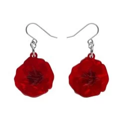 Poppy Field Drop Earrings -Erstwilder ah2eg01poppyfielddropearrings red 2