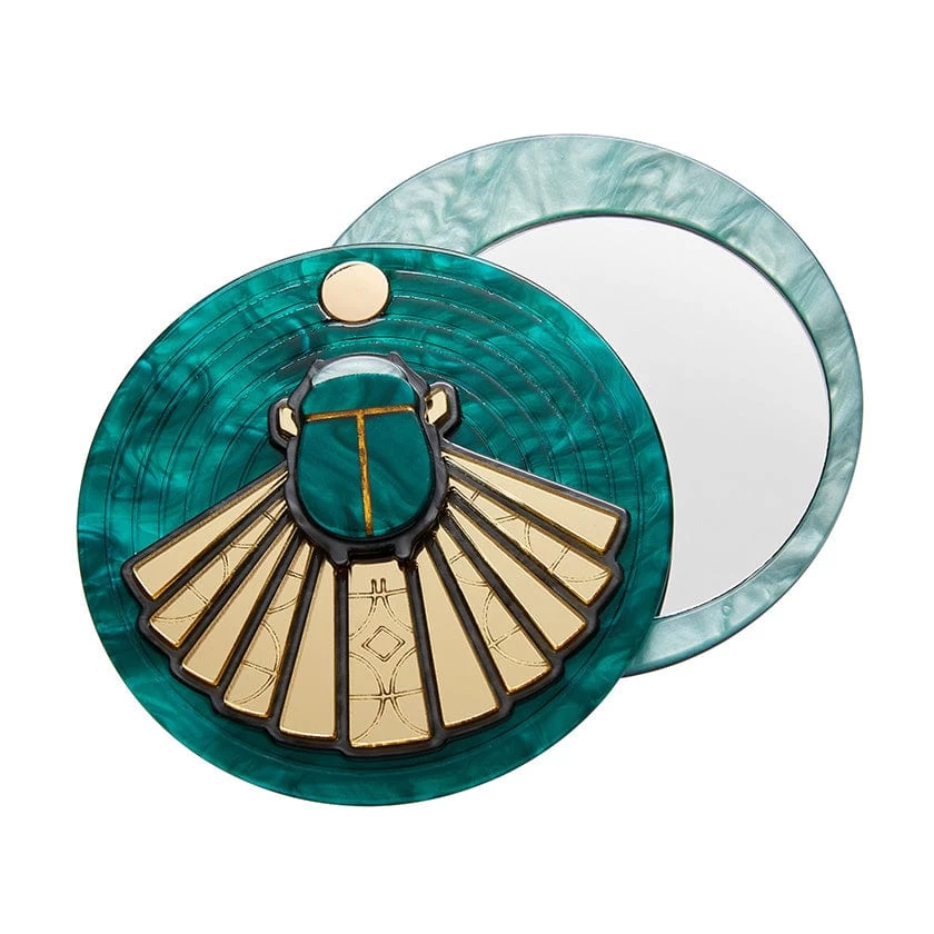 The Heart Of Egypt Scarab Mirror Compact 3 The Heart Of Egypt Scarab Mirror Compact