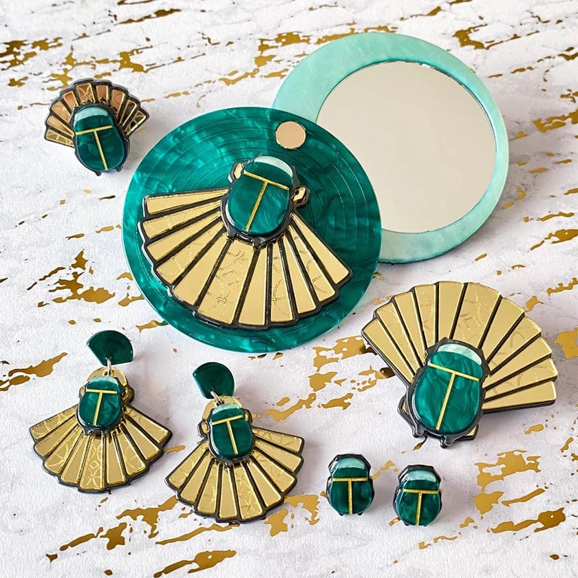 The Heart Of Egypt Scarab Mirror Compact 4 The Heart Of Egypt Scarab Mirror Compact - Image 2