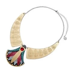 Gift Of The Nile Papyrus Necklace -Erstwilder am1ns01giftofthenilepapyrusnecklace 2