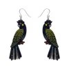 Bella The Black Cockatoo Drop Earrings -Erstwilder ar1eg06bellatheblackcockatoodropearrings 1