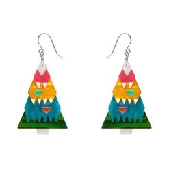 O Christmas Tree Drop Earrings