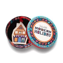 Holiday Home Enamel Tree Ornament -Erstwilder as1ot04holidayhomeenameltreeornament 3