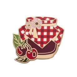 Black Cherry Bounce Enamel Pin -Erstwilder au1ep04blackcherrybounceenamelpin 1