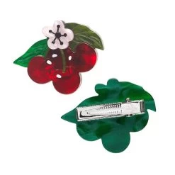 Blossoming Cherries Hair Clips Set - 2 Piece -Erstwilder au1hr06blossomingcherrieshairclipsset 2piece 2