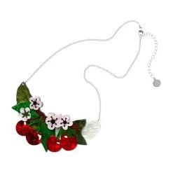 Blossoming Cherries Statement Necklace -Erstwilder au1ns03blossomingcherriesstatementnecklace 2