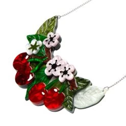 Blossoming Cherries Statement Necklace -Erstwilder au1ns03blossomingcherriesstatementnecklace 4
