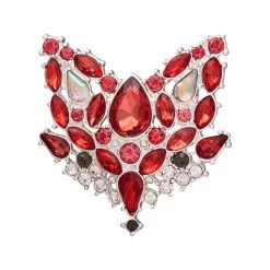 Flora Fox Face Stone Set Crystal Brooch -Erstwilder bb1bh08florafoxfacestonesetcrystalbrooch 1
