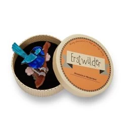 Phoebe The Fairy Wren Brooch -Erstwilder bh5765 3190 2