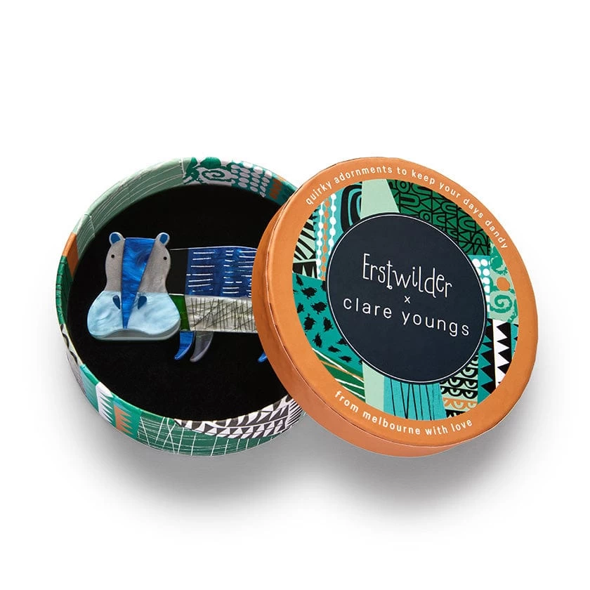 A Hippo Named Grunt Brooch 6 A Hippo Named Grunt Brooch - Image 4