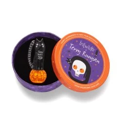 Pumpkin Time Kitty Brooch -Erstwilder bhbs101pumpkintimekittybrooch 3