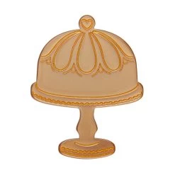 Classic Cake Stand Mini Brooch - Gold -Erstwilder bhcf116classiccakestandgold 1