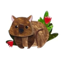 Nibbles The Wombat Brooch