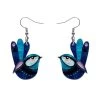 The Splendid Fairy Wren Earrings 2 The Splendid Fairy Wren Earrings -Erstwilder e7217 3070