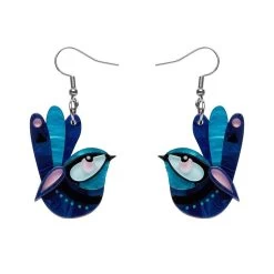 The Splendid Fairy Wren Earrings