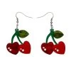 Cherry Kiss Earrings -Erstwilder e7387 1040 cherry kiss earrings