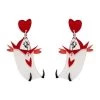 Knave Of Heart Earrings -Erstwilder e7449 8000 knave of heart earrings
