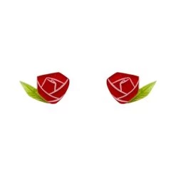 Painted Rose Earrings