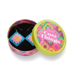 Cosy Comfort Earrings - Blue -Erstwilder egbi102cosycomfortearrings blue 3