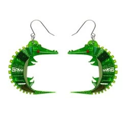 A Crocodile Named Growl Drop Earrings