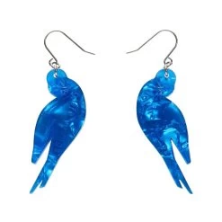 A Budgie Named Chirp Drop Earrings -Erstwilder egbm102abudgienamedchirpearrings 2