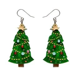 Topped With Tinsel Drop Earrings